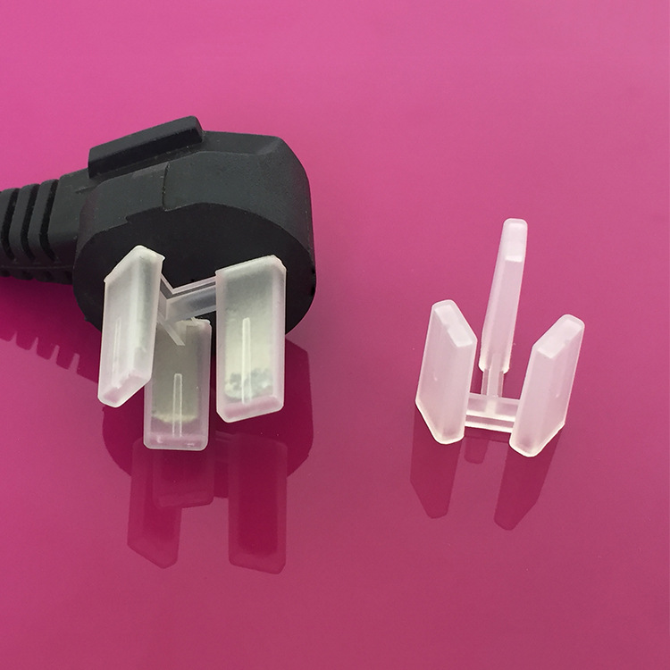 National Standard 10A Three-Plug Sheath Three-Hole Power Cord Plug Protective Cover 3 Flat Pin Plug Dust Cover Dust Cover