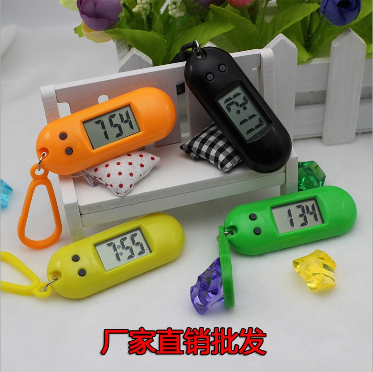 Small Wholesale Student Keychain Watch Promotion Taobao Gift Backpack Elliptical Electronic Watch Hanging Watch Hanging Watch