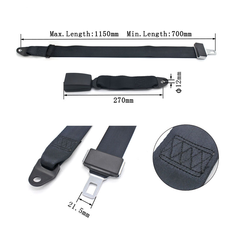 Sano Simple Two-Point Safety Belt Amusement Equipment Bus School Car Seat Safety Belt 3C Certification