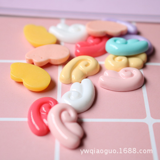 Resin Angel Wings DIY Cream Mobile Phone Case Stationery Box Kidsren's Hand and Foot Print Mud Accessories DIY Cartoon Materials