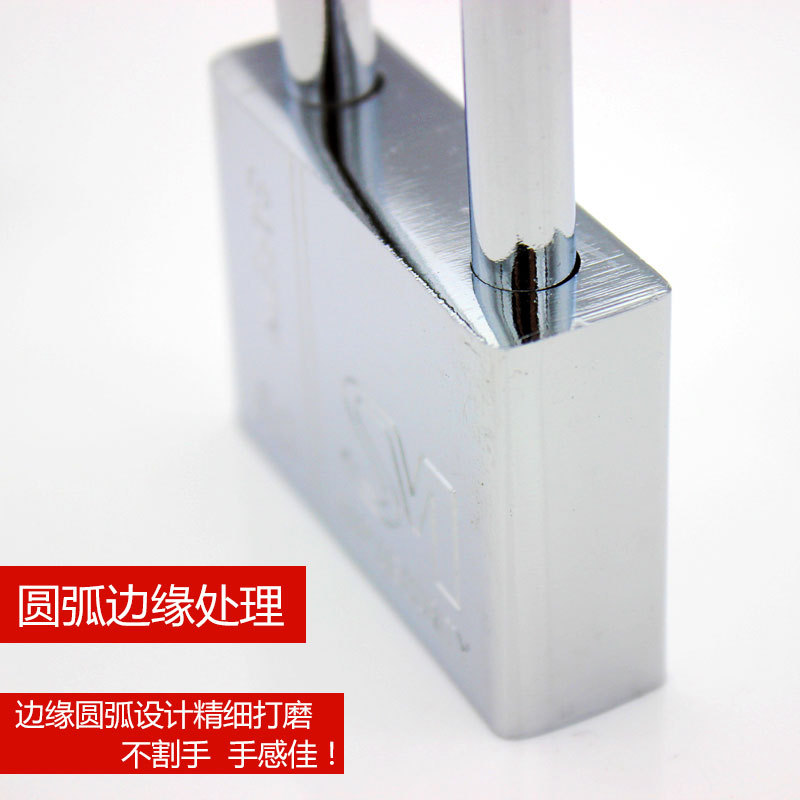 Factory strength square blade imitation stainless steel padlock 30mm single open one key open more than one