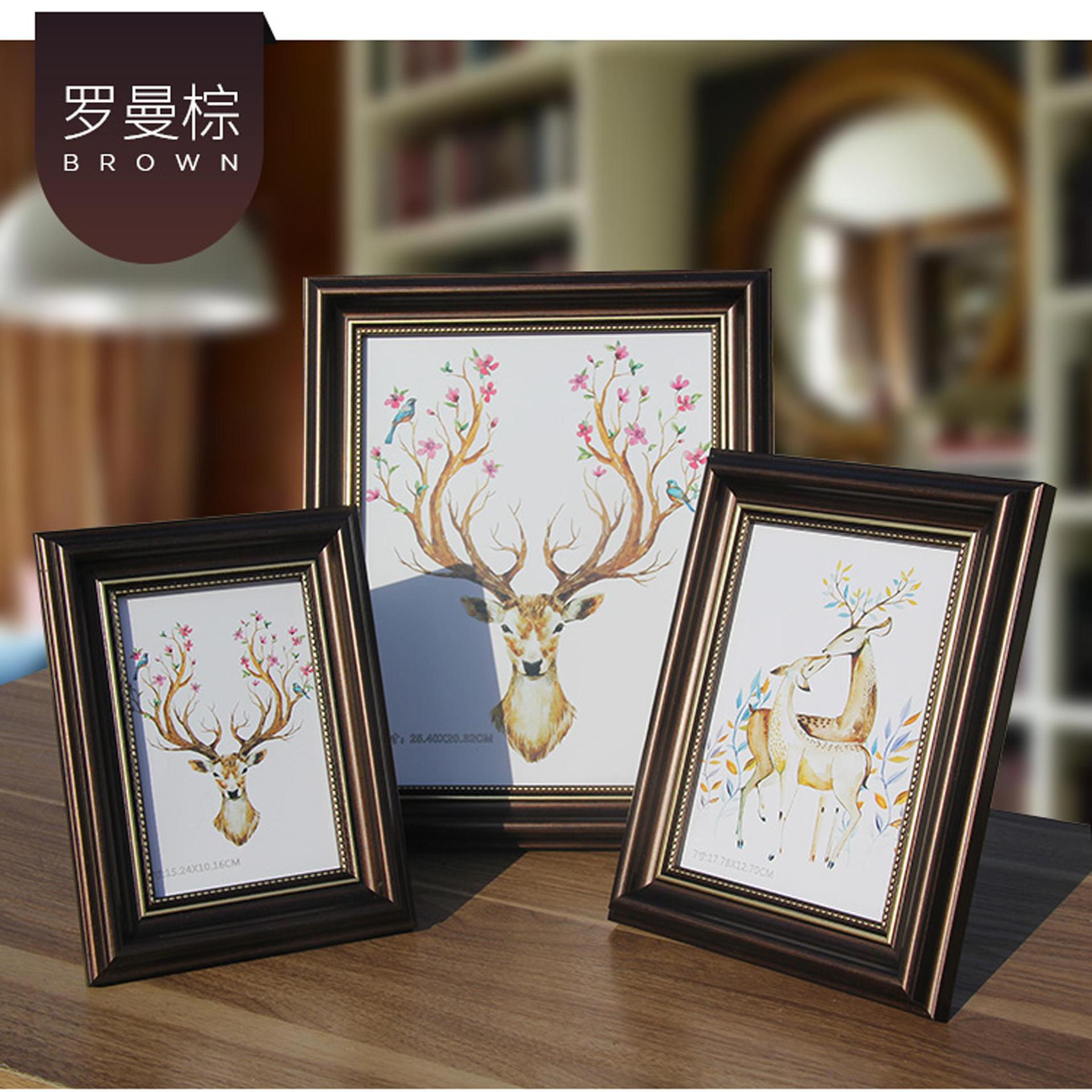 Photo frame manufacturers European retro 6 inch frame classical studio gifts 7 inch A4 photo frame table wholesale