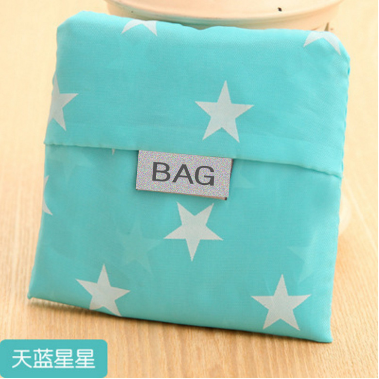 Large Square Eco-Friendly Shopping Bag Tote Bag Printed Oxford Cloth Foldable Shopping Bag Bagcu
