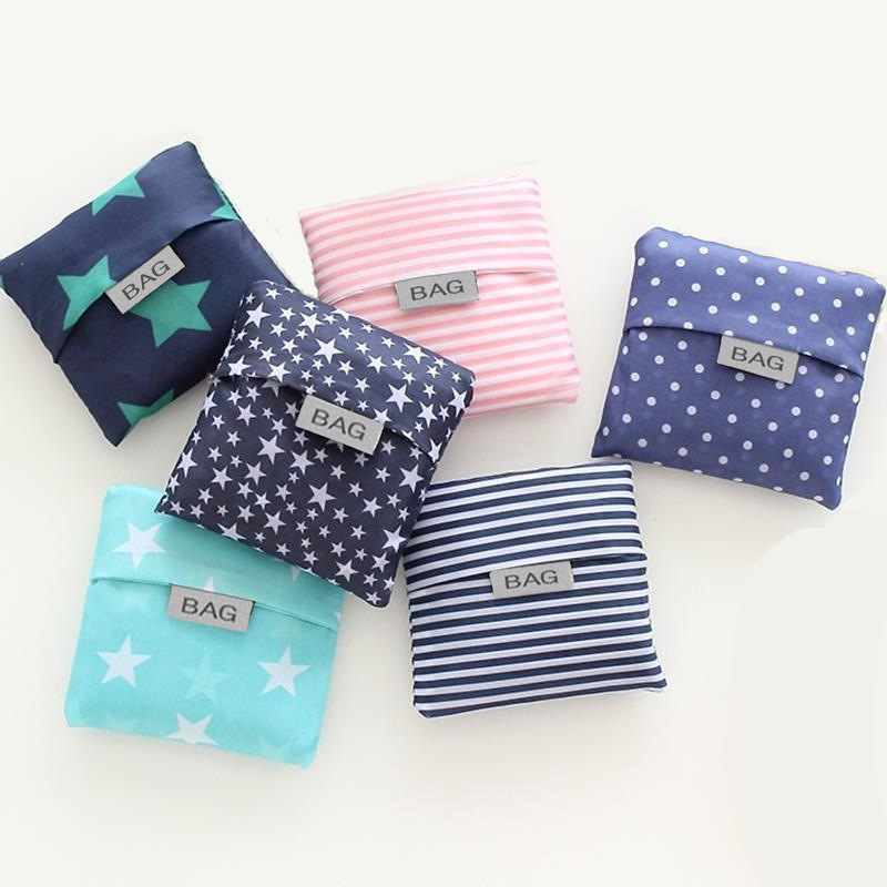 Большая квадратная экосумка, складная, с принтом, из оксфордской ткани