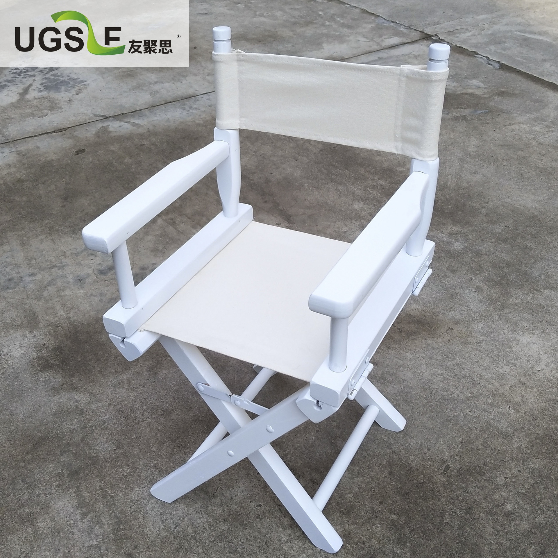 Children's director chair full solid wood chair game chair backrest folding log color chair a generation of hair