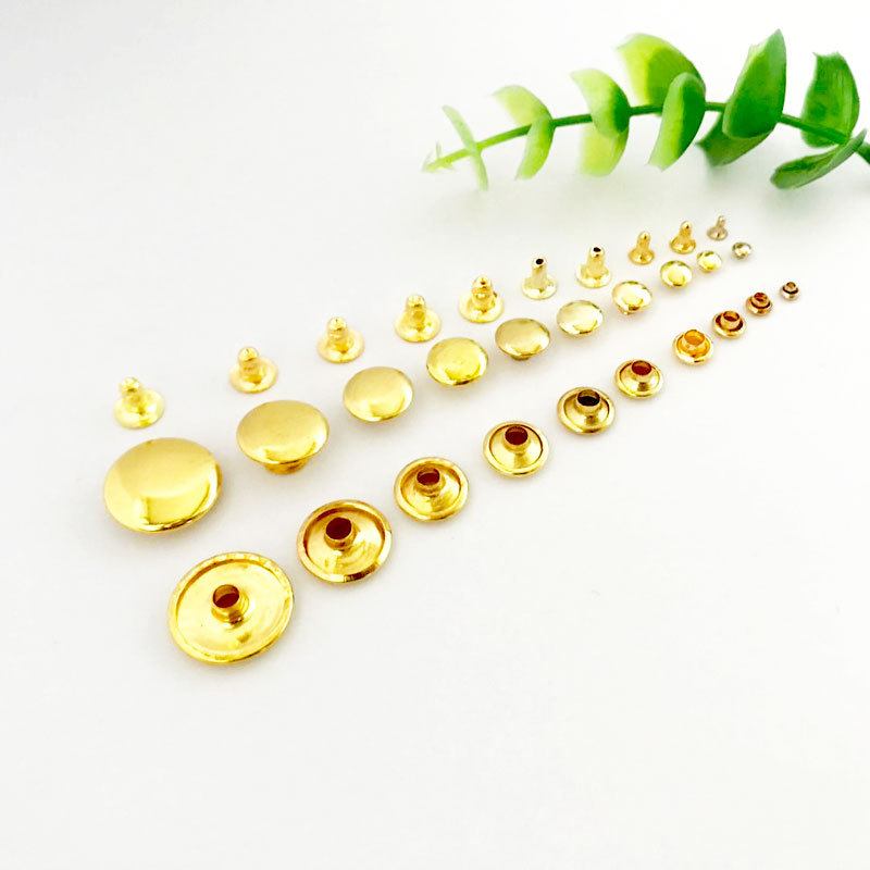 Factory direct supply diy single-sided rivet round with Bell mouth nail cap nail wholesale spot female rivet half copper