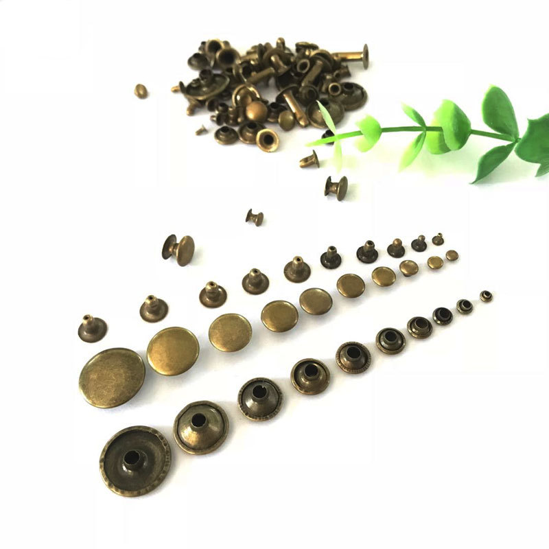 Factory direct supply diy single-sided rivet round with Bell mouth nail cap nail wholesale spot female rivet half copper