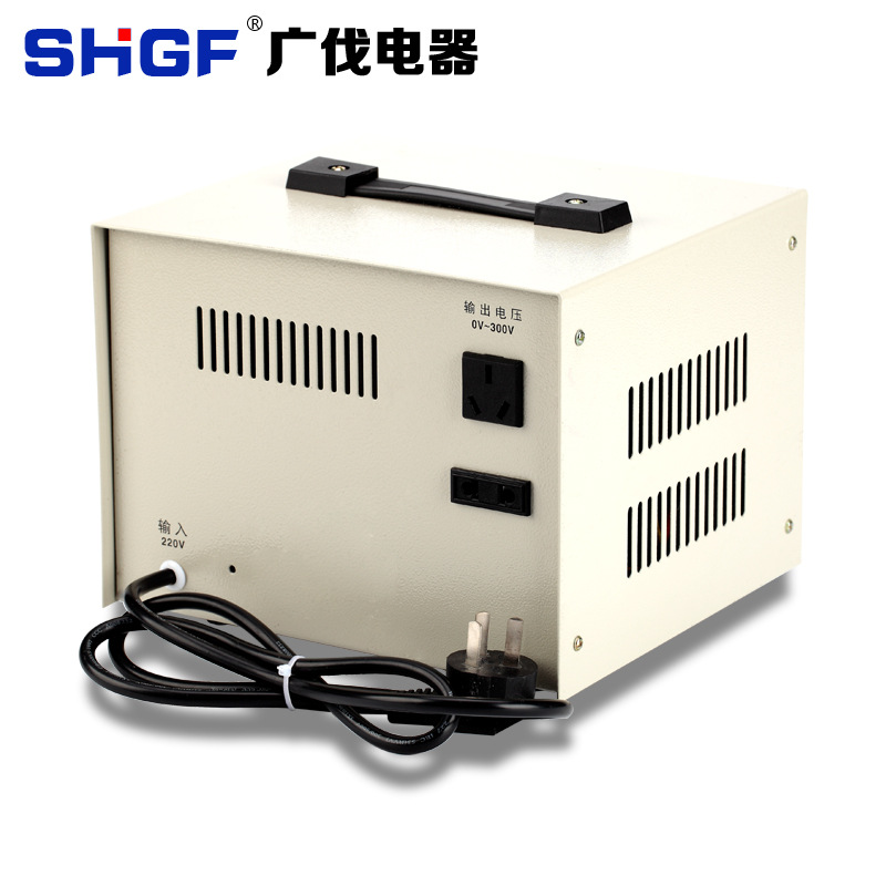Guangfa single-phase voltage regulator 220V AC output 0-300V STG-2000W contact adjustable transformer
