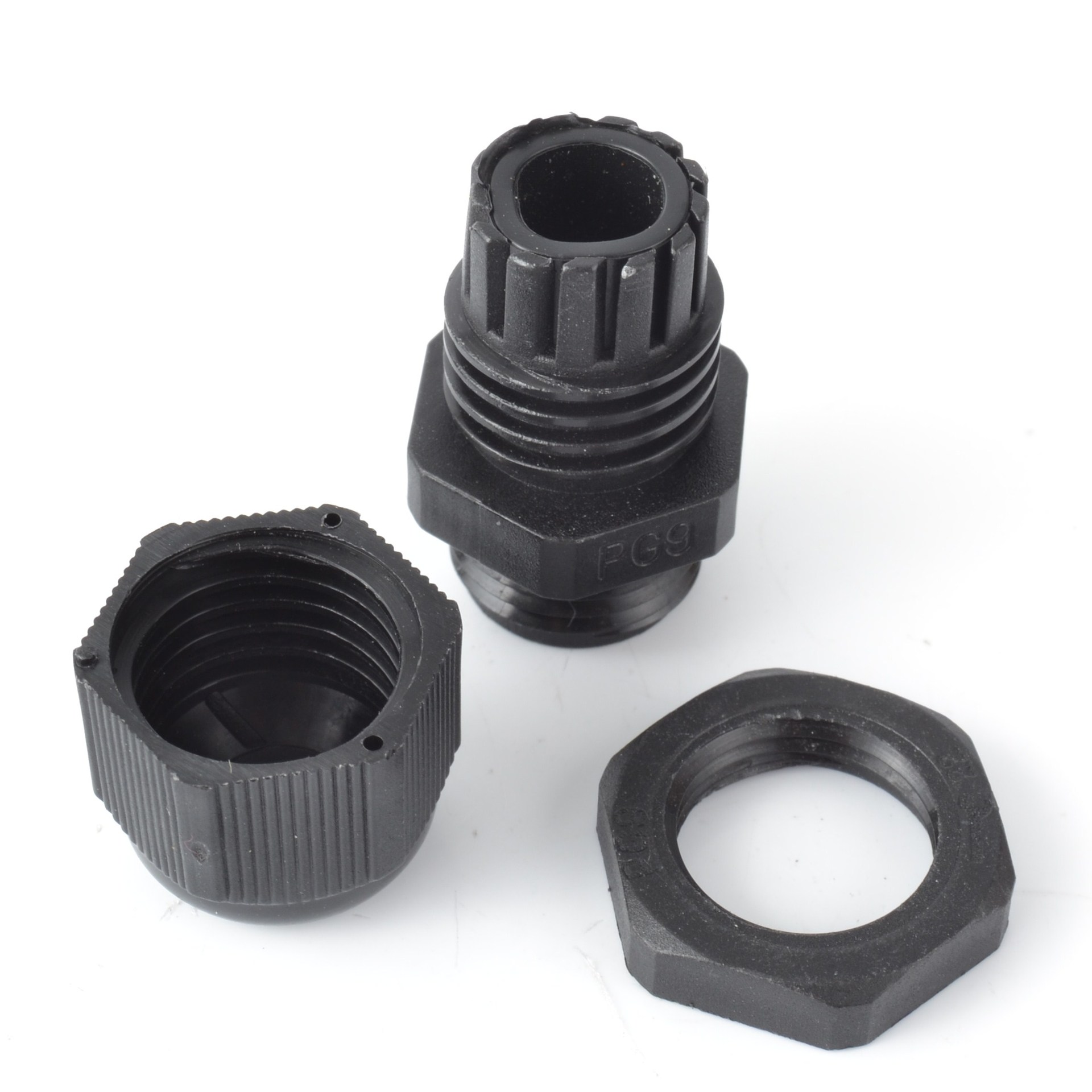 Nylon plastic cable waterproof joint fixing head PG7/PG9/PG11/PG13.5/PG16/PG19/PG21