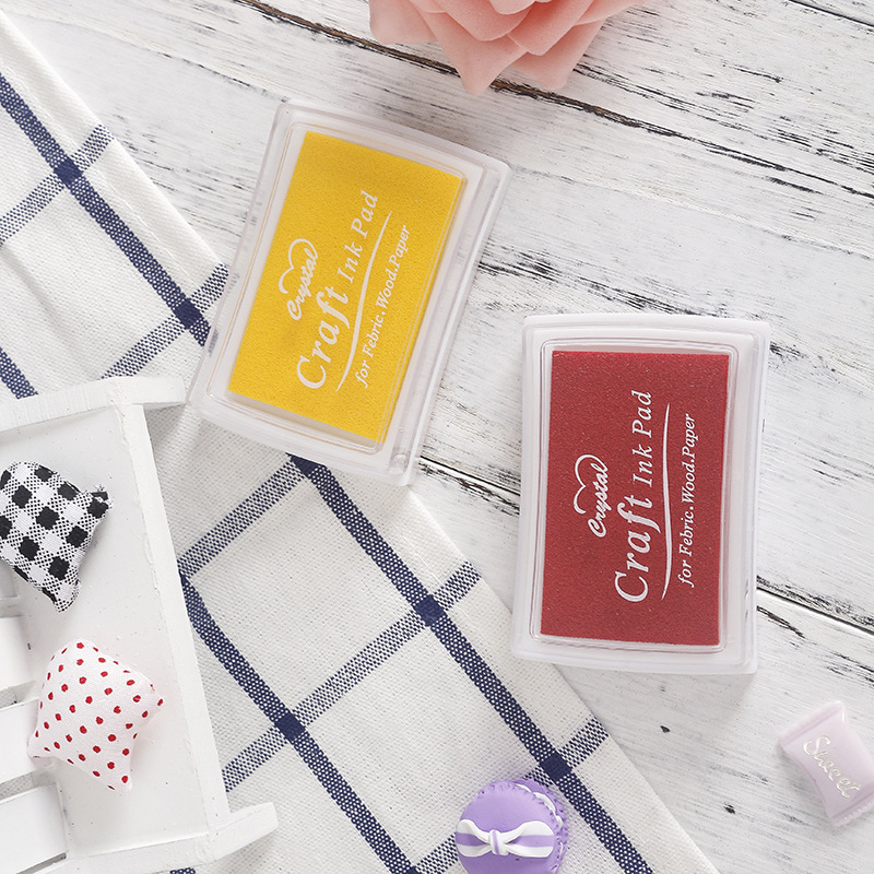 Colorful Inkpad Learning Concave Waist Big Stamp Seal Companion 17 Color Korean Inkpad Can Set logo Factory Outlet