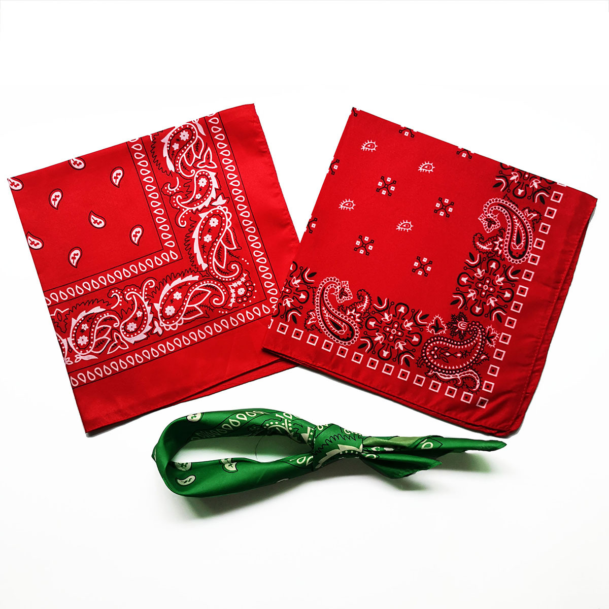 Polyester Square Scarf Paisley Pattern Hip-Hop Outdoor Sports Street Dance Cycling Headscarf Neck Scarf Multi-Color Square Scarf