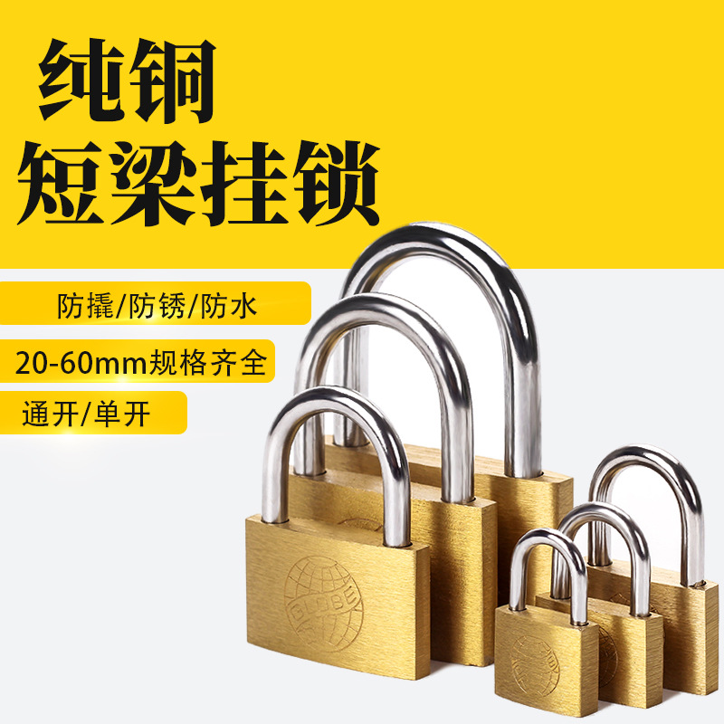 Замок из медной земли, маленький замок, медный замок, маленький замок для шкафчика, замок для двери 20 25 30 40 50 60 мм