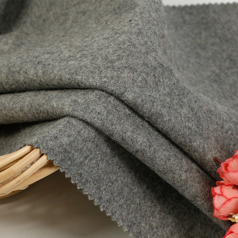 Factory Direct Sales Spot 800g Wool Malton Woolen Fabric Colorfulful Woolen Fashion Coat Wheat Cloth Baseball