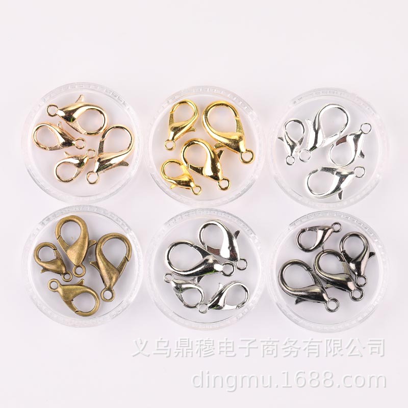 Металлический сплав карабин для DIY украшений браслет ожерелье соединительный замок многоцветный многоразмерный материал