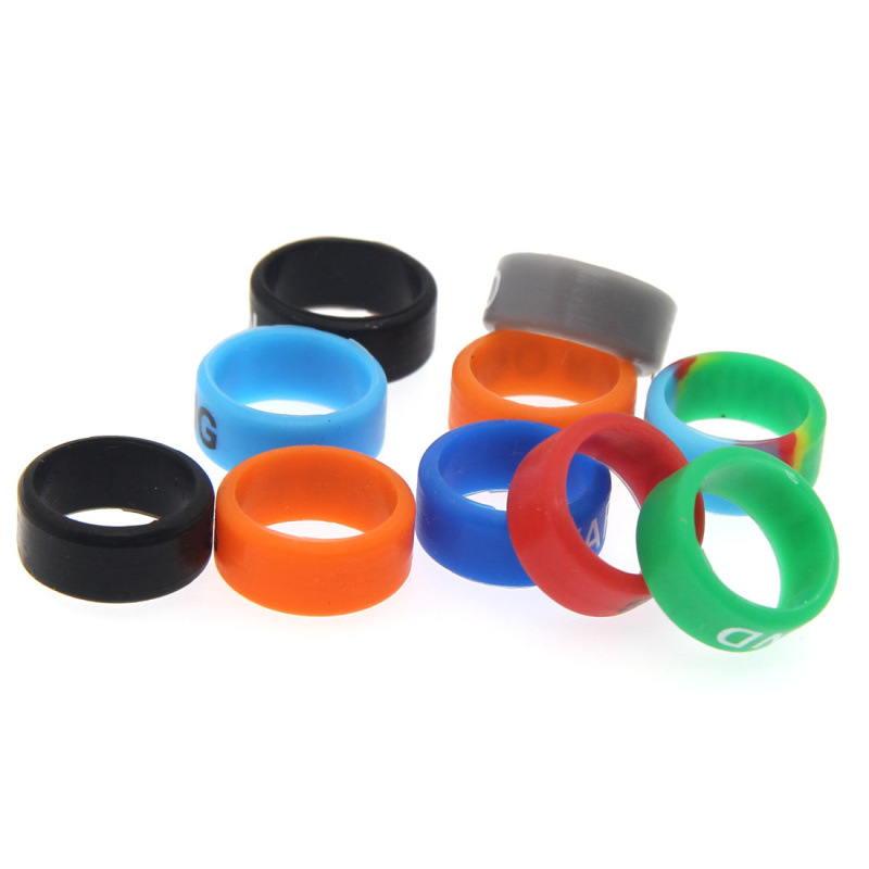 Forced grid ring small silicone ring decorative ring for electronic rod logistics big pen translation page turning pen slingshot fish rod