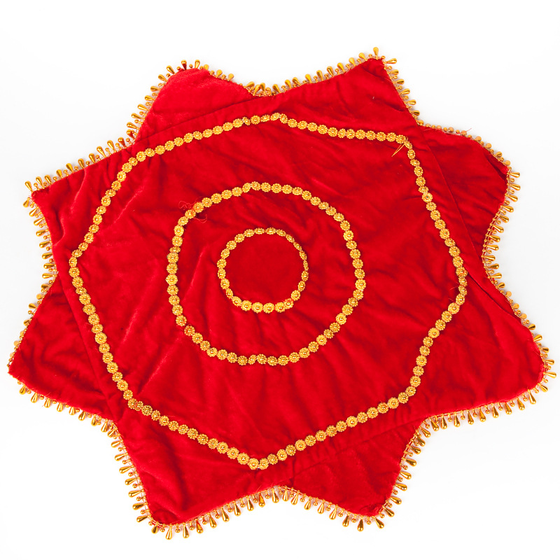 Dance silk flower Yangko handkerchief adult extra large thickened northeast two-person performance dancing octagonal towel 50cm