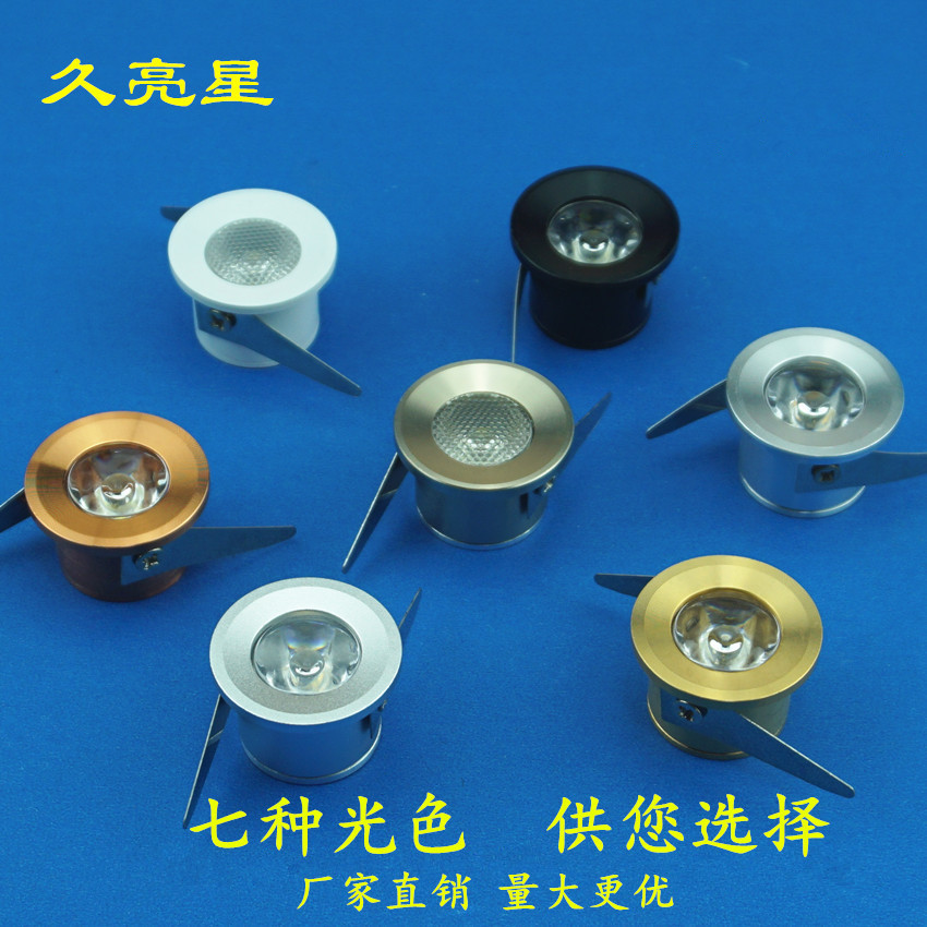 Светодиодный маленький прожектор 1W, потолочная лампа, лампа для ювелирных шкафов, винных шкафов, кухонных шкафов, встроенная мини-лампа