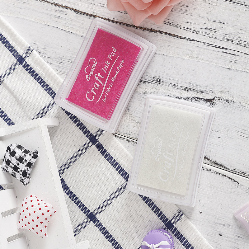 Colorful Inkpad Learning Concave Waist Big Stamp Seal Companion 17 Color Korean Inkpad Can Set logo Factory Outlet