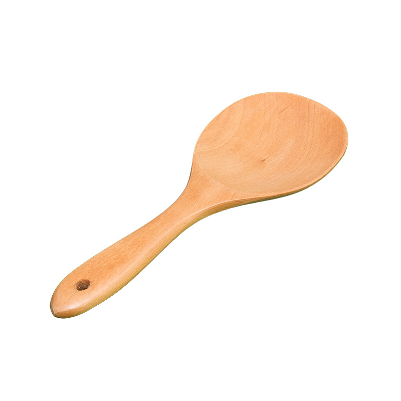 Meizhifu new household rice spoon Lotus wood lacquer colored wood rice spoon hotel restaurant essential rice spoon supplies wholesale