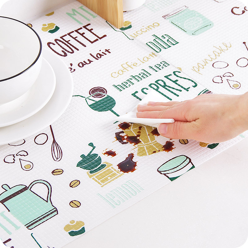 Household Oil-Proof Cabinet Mats Wardrobe Moisture-Proof Mats Kitchen Countertop Stickers Drawer Pads