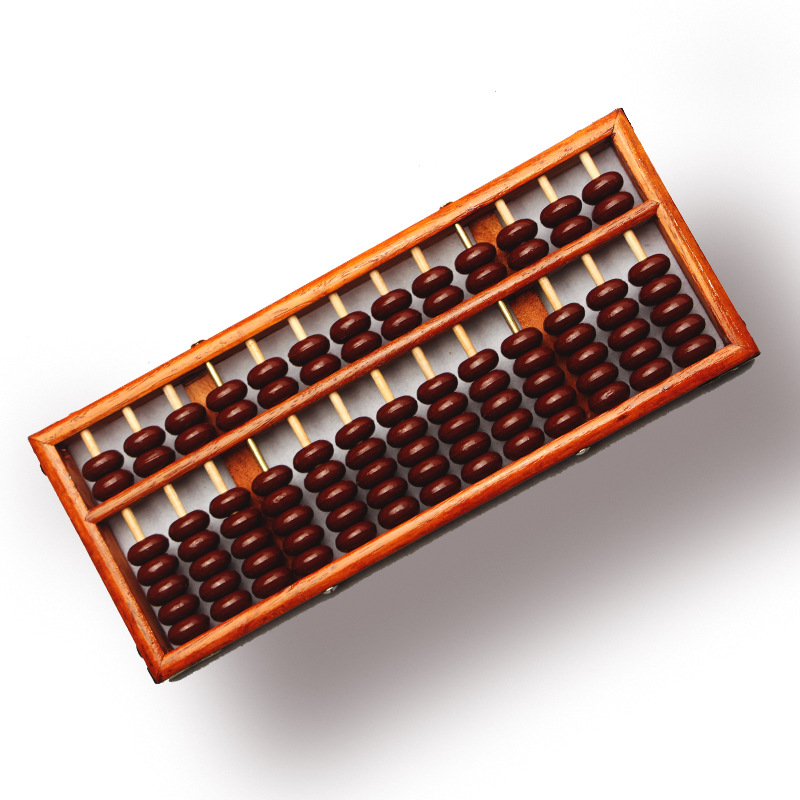 Abacus Primary School Students Special Mathematics Teaching Aids Kidsren's Abacus 13-Speed Solid Wood Seven-Bead Mental Abacus Old-Fashioned Abacus