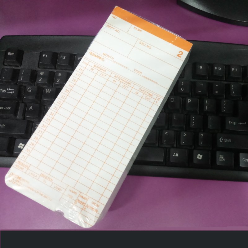 Special attendance card for export English clock