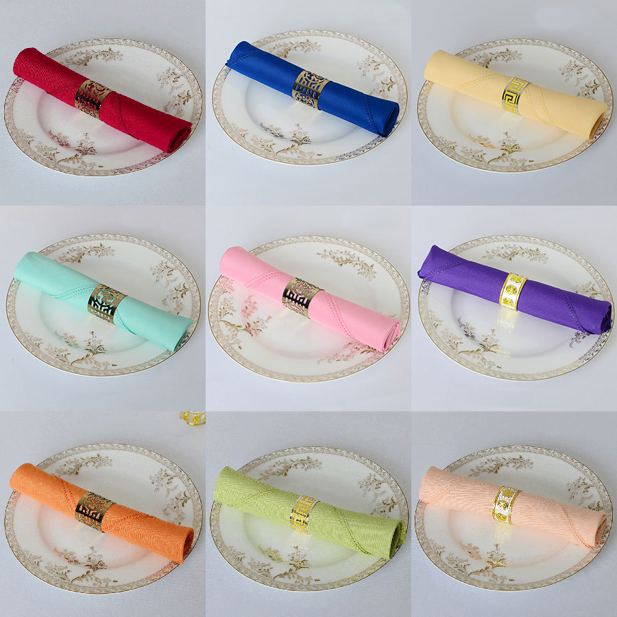 Салфетка из чистого хлопка для отеля, красная, белая, синяя, сложенная скатерть для дома