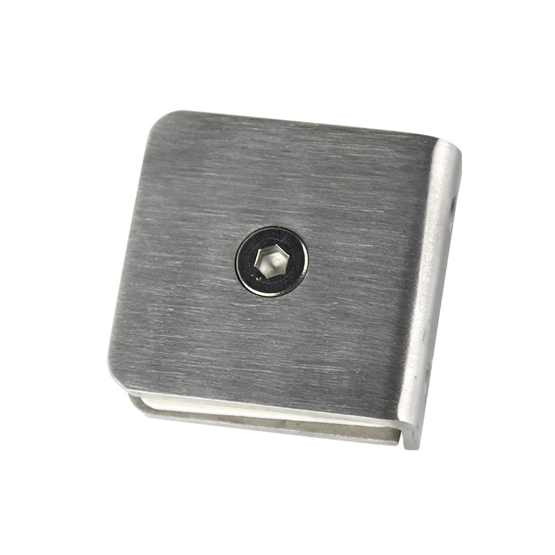 Shower room hinge square stainless steel glass clip bathroom hardware accessories partition hotel fixing clip factory direct sale