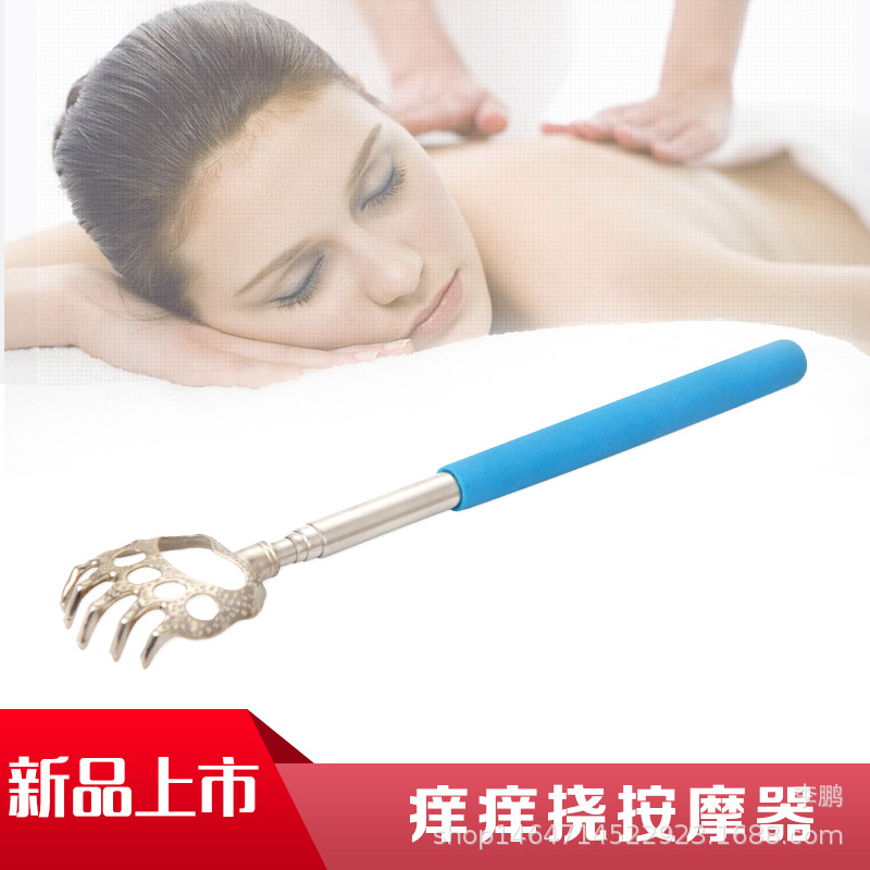 Массажер-царапка телескопический 4-секционный из нержавеющей стали Tickle Bear Claw