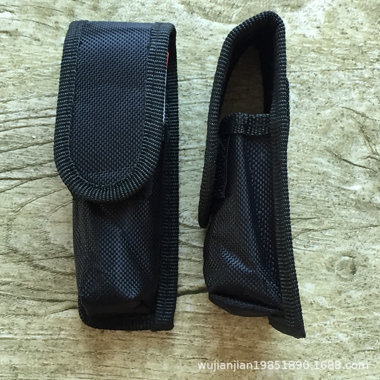 Strong light small flashlight cloth cover factory direct one-piece delivery small pull tube special 13cm long Universal cloth bag waist bag