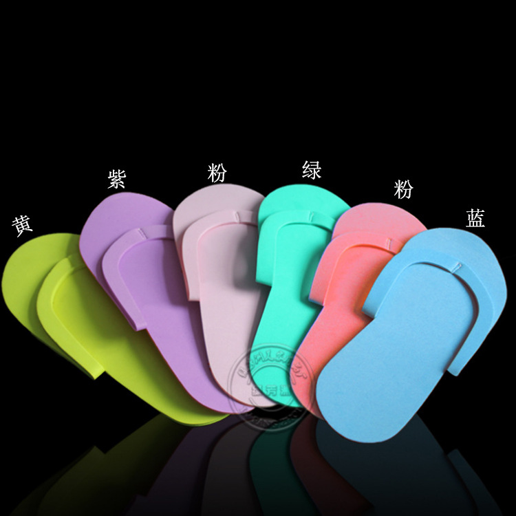 Factory Direct Supply Disposable Line Eva Slippers Beauty Nail Salon Foam Hotel Travel Colorfulful Slippers for Men and Women