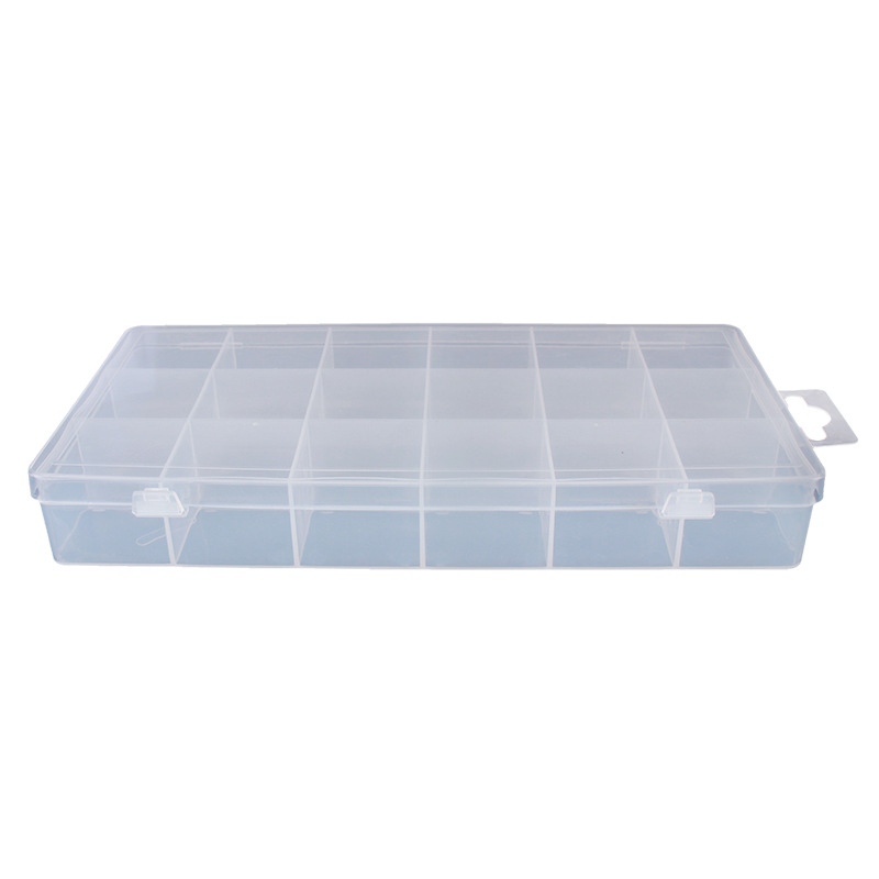 Electronic components packaging transparent plastic packaging box 12 grid 18 grid components finishing plastic box manufacturers wholesale