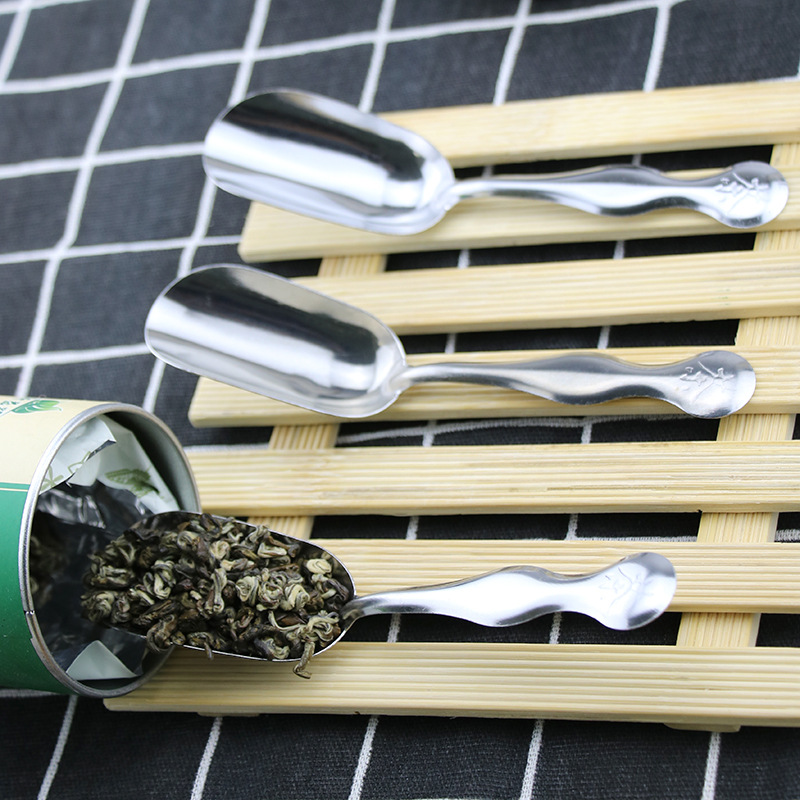 Stainless steel one-piece teaspoon tea set accessories daily portable tea spoon multi-use teaspoon multi-grain teaspoon gram spoon wholesale