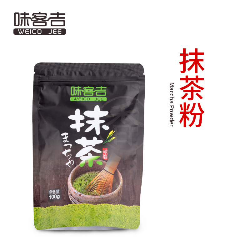 Weikeji Matcha Powder Wholesale Baked Matcha Matcha Hot Selling 100g Factory Direct Sales Wholesale First-Hand Supply