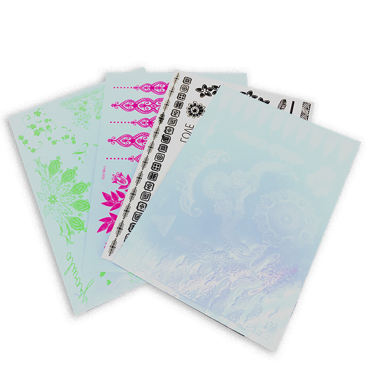 Customized DIY Waterproof and Environmentally Friendly Tattoo Stickers with Pictures, Herbal Juice, Luminous Bronzing Glitter Paper, Lace Face Stickers, Customized