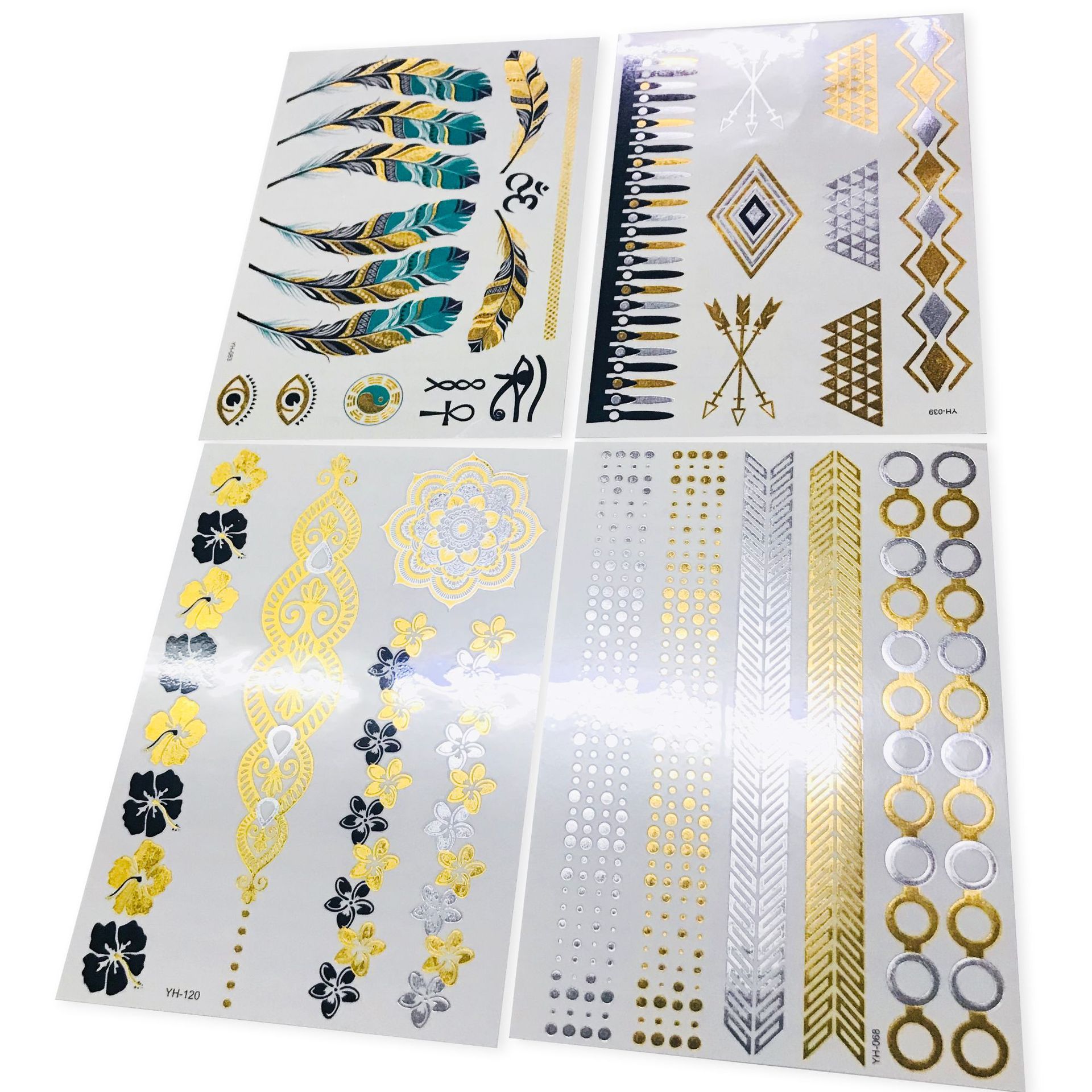 Customized DIY Waterproof and Environmentally Friendly Tattoo Stickers with Pictures, Herbal Juice, Luminous Bronzing Glitter Paper, Lace Face Stickers, Customized