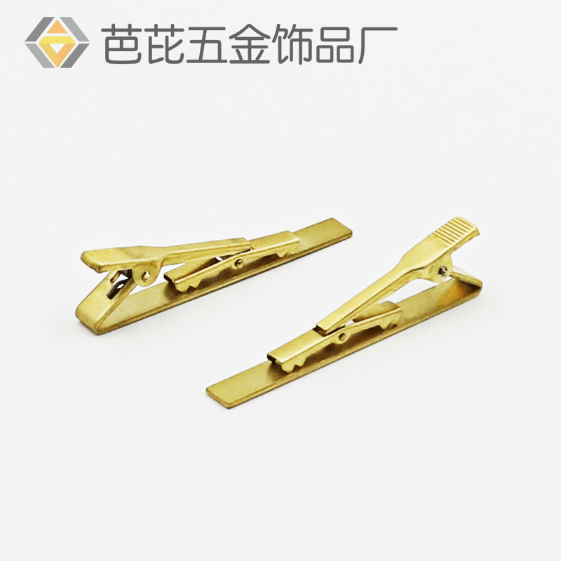 Business Men's Metal Tie Clips Manufacturer in Stock, High-End Suit Tie Clips, Clothing Badges, Brass Clip Accessories