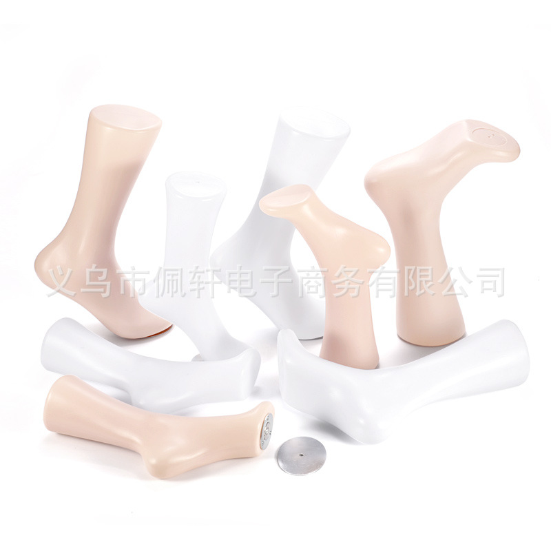 Female Inverted White Skin Color Foot Model Display Props Plastic Socks Mold Socks Foot Cotton Socks Deodorant Socks Mold Fake Foot Batch