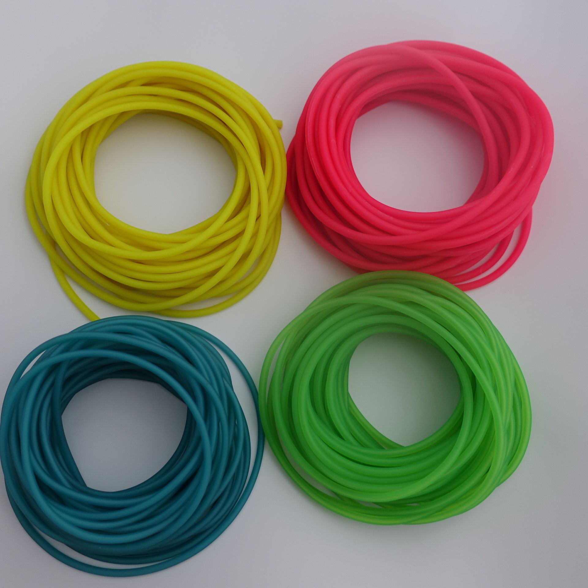 Latex Tube Manufacturer Direct Supply 1632 Round Rubber Band Fluorescent Color Traditional Rubber Band 1636 Ice Blue Elastic Slingshot Tube