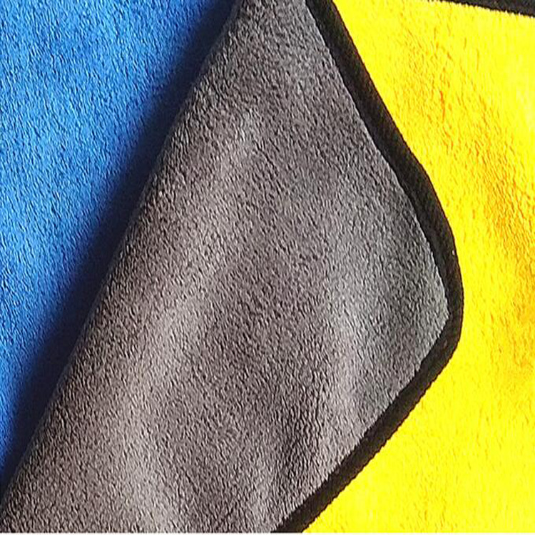 Coral Velvet Household Cleaning Kitchen Cleaning Car Wash Car Towel Rolled Dyeing Thickeneded Water-Absorbent Non-Shedding Two-Color Double-Sided