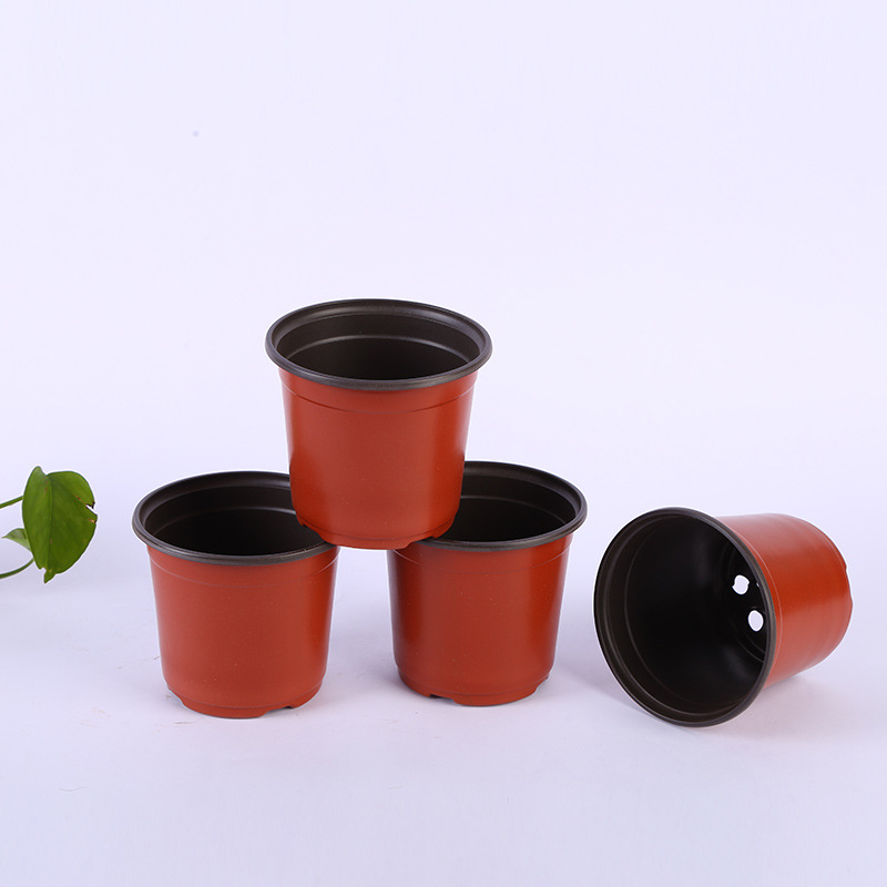 Two-color fleshy flowerpot green plant gardening supplies soft suction plastic pp simple seedling pot plastic two-color small flowerpot