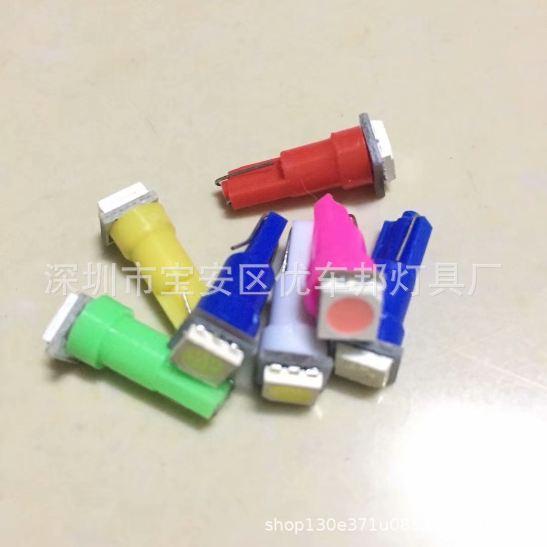 Car modified LED W5W 12V Instrument light indicator dashboard light T5 5050 1SMD