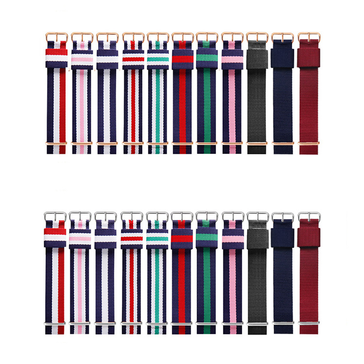 Strap nylon strap couple woven wristband watch accessories factory direct canvas strap one-piece delivery