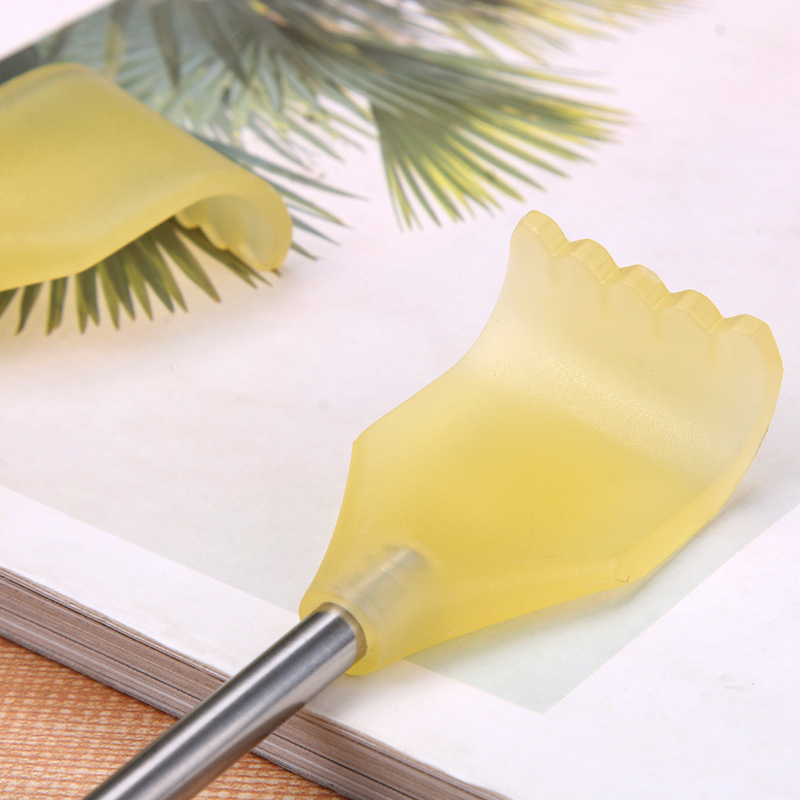 Four-Section Telescopic Tickler for Elderly, Stainless Steel Back Scratcher Massager