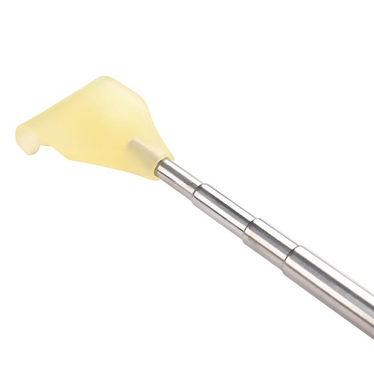 Four-Section Telescopic Tickler for Elderly, Stainless Steel Back Scratcher Massager
