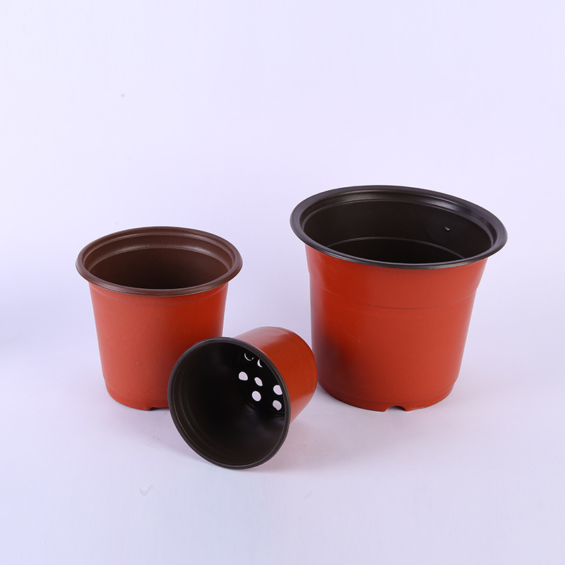 Two-color fleshy flowerpot green plant gardening supplies soft suction plastic pp simple seedling pot plastic two-color small flowerpot