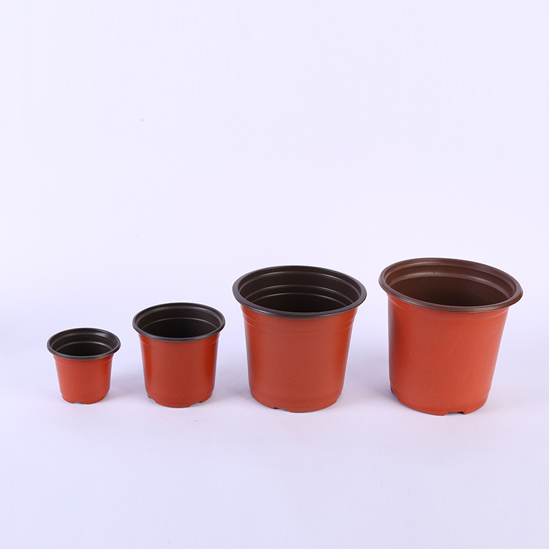 Two-color fleshy flowerpot green plant gardening supplies soft suction plastic pp simple seedling pot plastic two-color small flowerpot