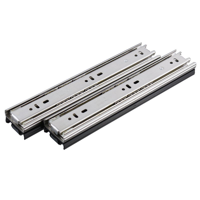 Le Youjia three-section slide rail wholesale stainless steel drawer slide rail extended cold rolled steel rail three-section rail accessories