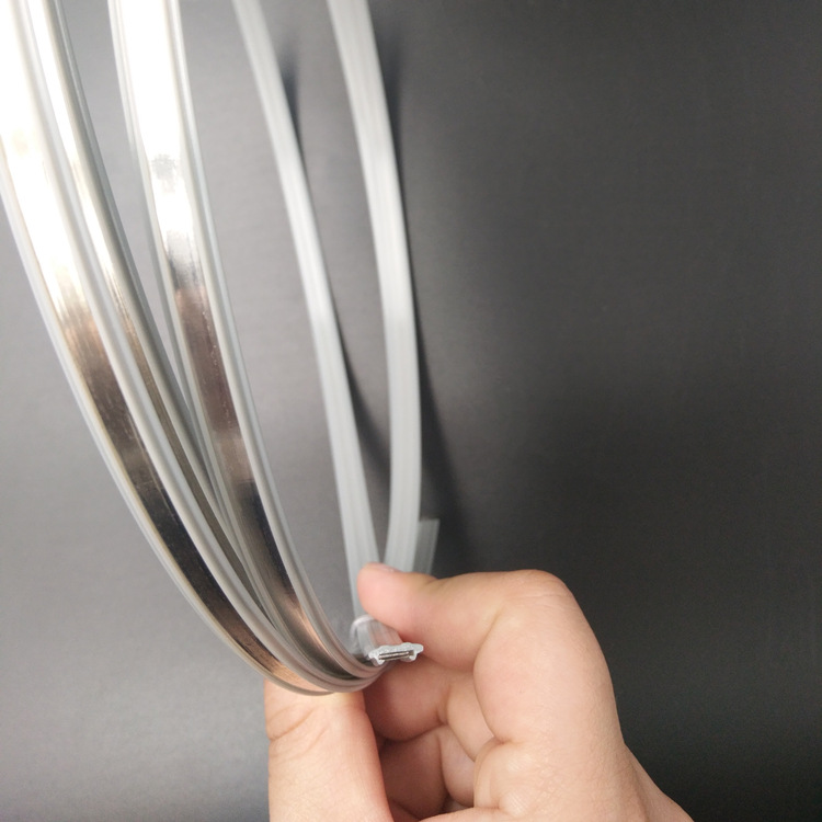 Customized Plastic Extruded Pc Conductive Strip Track Strip Copper Core Guide Rail Strip Pvc Light Rail Copper Plastic Co-Extruded Conductive Strip