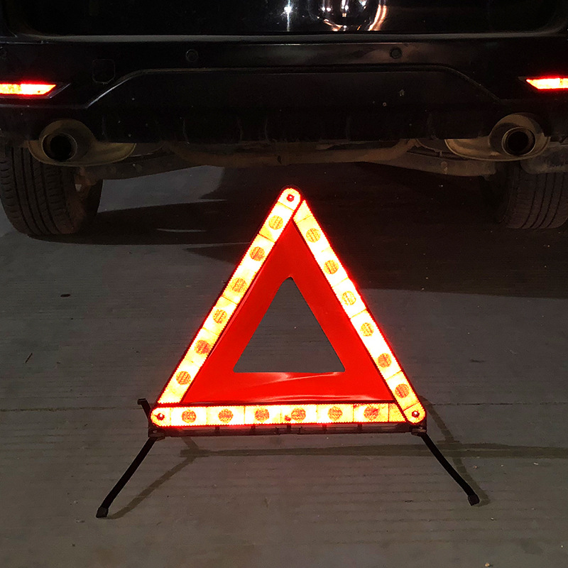 Emergency stop accident tripod warning sign for automobile multi-function annual inspection tripod folding sign